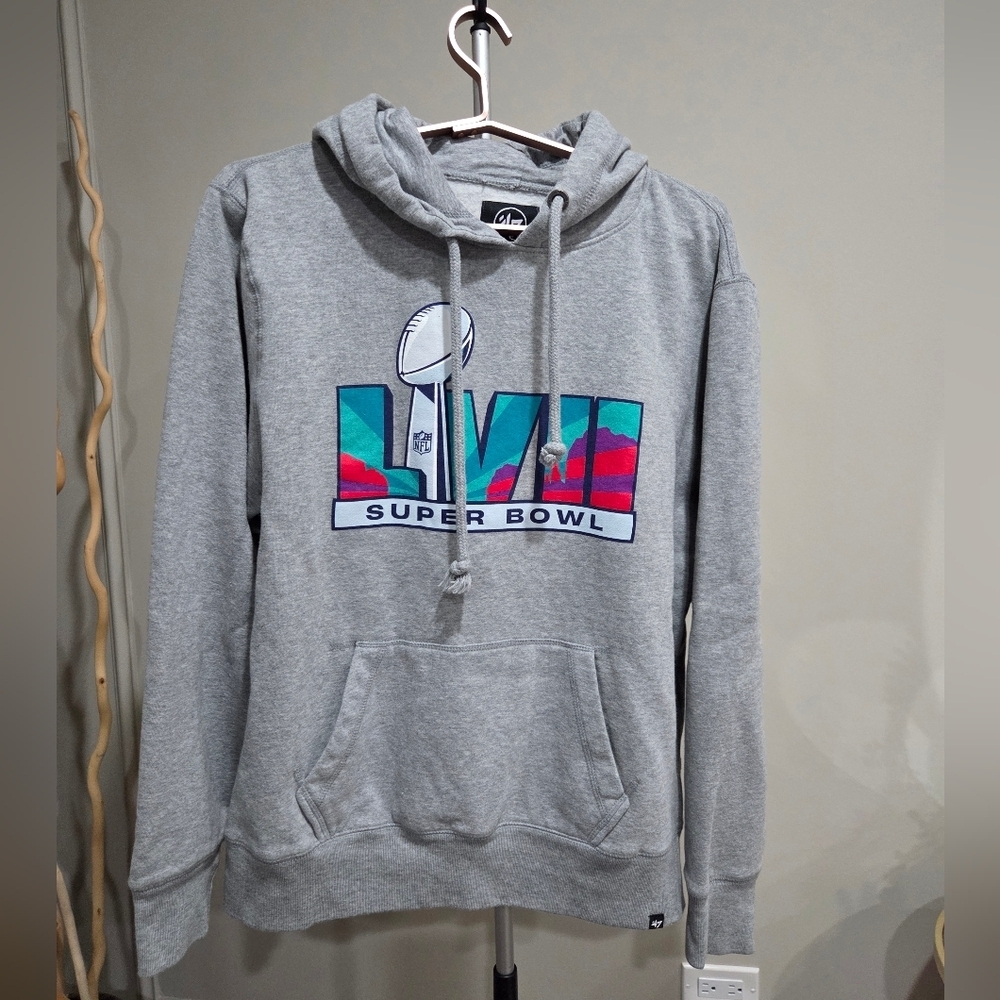 47 NFL Super Bowl LVII Gray  Hoodie Men's Sz.XL